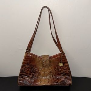 Vintage Brahmin Brown Satchel Purse